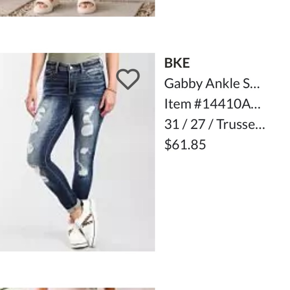 BKE Gabby Ankle Skinny Stretch 31/27 STYLE ABK1475A | SKU 149680, 149681